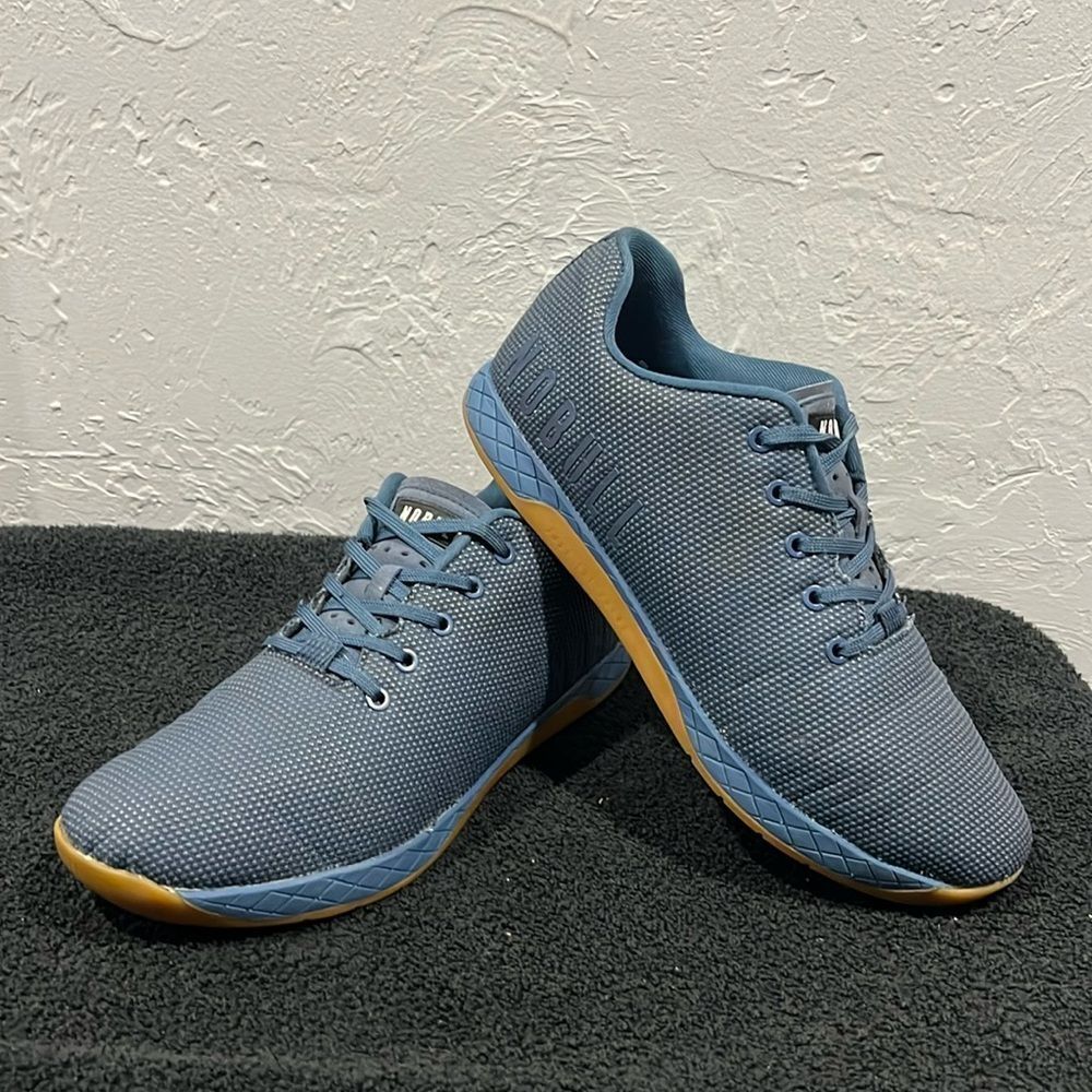 🔥🔥 NoBull Outwork Gym Running Training Sneakers Navy‎ Blue Gum Men Sz 12 - EUC